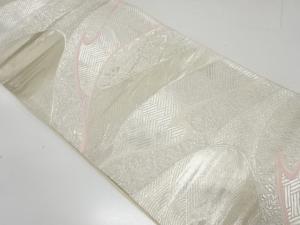 アンティーク　霞に花鳥・古典柄織り出し袋帯（材料）